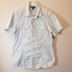 INC International Concepts Light Blue Shirt with Pearl Snaps.  Size Medium